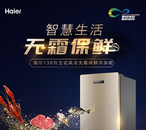 海尔立式冰柜102/138/151/330升L家用小型冷柜单门冷藏冷冻柜冰箱