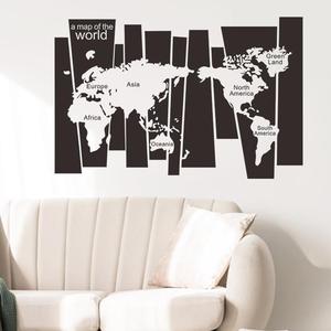 FX1157A Map Of World75*105cm创意拼版外贸墙贴客厅卧室家居装饰