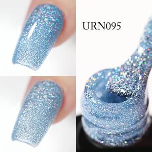 UR SUGAR 7.5ml Glitter Sequin Nail Gel Polish Pink Nude Colo