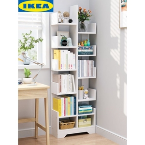 IKEA宜家简易书架落地置物架多层儿童小书柜子储物一体靠墙收纳架