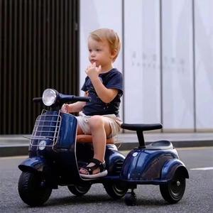 新款儿童电动摩托车三轮小木兰可坐男女宝宝玩具车充电1.2.3.周岁