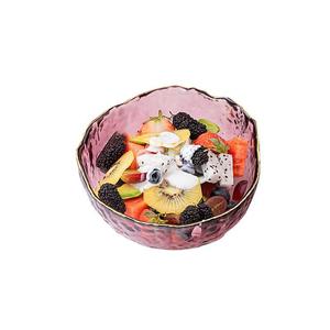 网红玻璃碗盘套餐水果盘创意餐具家用蔬菜沙拉碗网红甜品汤