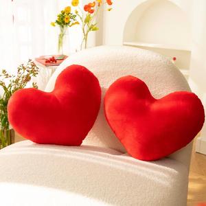 红色爱心抱枕一对结婚喜庆新婚心形枕头创意婚庆客厅沙发靠枕婚房