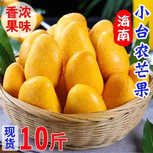 海南小台农10斤新鲜芒果应当季水果现摘热带鸡蛋芒果9斤包邮