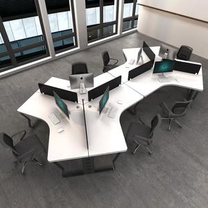办公桌简约现代3/5人6人位屏风隔断电脑卡位员工桌椅组合办公家具
