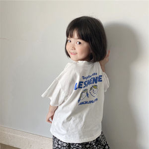 巴啦巴啦中小童纯棉T恤夏季儿童短袖上衣男童韩国新款童装女爆款