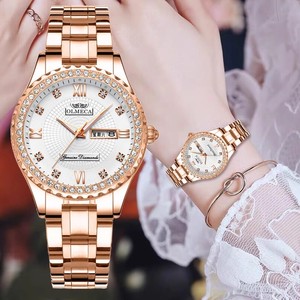 天梭品质手表女全自动机械表夜光防水名牌新款镶钻女学生韩版腕表