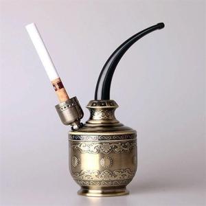 日本水烟斗水烟袋复古大号水烟壶烟斗丝卷烟两用烟具循环过滤烟嘴