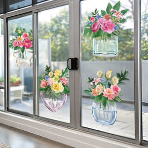 3D立体墙贴画客厅玻璃门贴纸厨房推拉门装饰卧室阳台创意窗花贴花