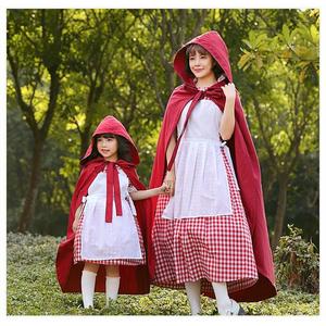 万圣节儿童服装新款小红帽演出服万圣节亲子服装话剧舞台表演服