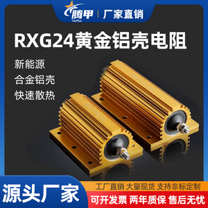 RXG24大功率黄金铝壳电阻放电限流解码25W50W100W200W500W1000W