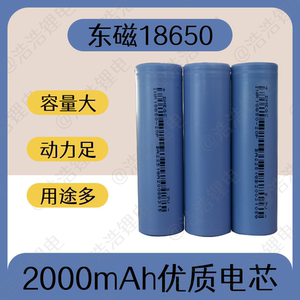 18650东磁2000mAh10C锂电池果汁机吸尘器电动工具充电宝电池组