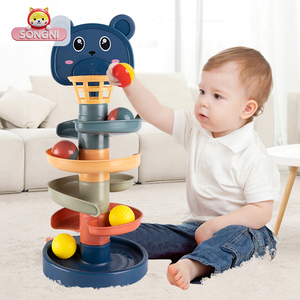 澳贝宝宝益智趣味轨道滑球塔0-3岁婴儿滚滚球早教叠叠转转乐1-2玩