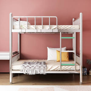 不锈钢架子床学生宿舍床欧式单人床上下铺员工铁床高低床铁艺床