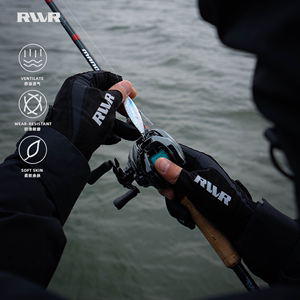 RVVR户外拉雪丽防滑钓鱼手套夏季专用耐磨防晒透气垂钓路亚手套