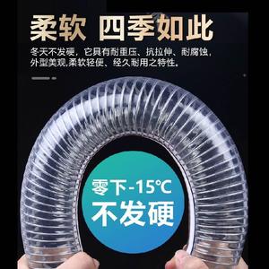5/10米钢丝软管pvc透明软塑料油管耐温水6分管1/2/3寸真空管加厚