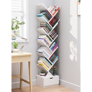 IKEA宜家儿童书架置物架落地储物一体靠墙树形简易小型客厅书柜子