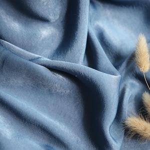 蓝光色窗帘纱帘透光遮不透人厚色雪纺轻舞曼影纱半阳台天丝绒纱布