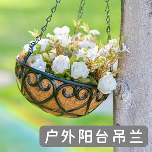 树脂塑料吊蓝花盆椰棕室内花盆悬挂式吊兰花盆垂吊植物挂吊挂户外