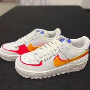 Nike耐克Air Force 1 AF1马卡龙白黄空军一号休闲低帮女鞋板鞋