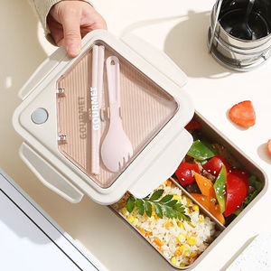 微光里大容量日式便携分隔饭盒可微波炉餐盒学生上班族减脂健身午