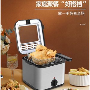 日本美国台湾专用110v电炸锅大容量炸鸡排薯条油炸锅小吃炸炉