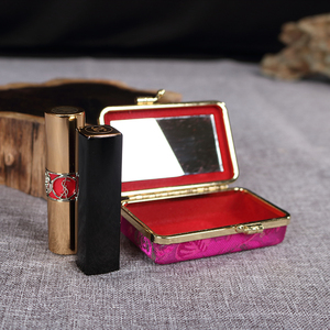 中国风特色礼品单只铁夹口红唇膏盒带镜子小巧时尚可爱民族古典风