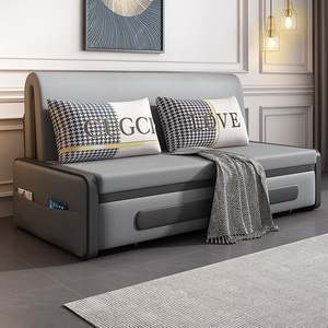 三防科技布沙发床一体两用可折叠推拉伸缩式客厅小户型单双人免洗
