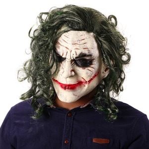 万圣节蝙蝠侠小丑面具成人男女全脸恐怖头套joker希斯莱杰cos面罩