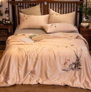 北欧床上四件套被褥被罩毛毯枕头套装个性休闲棉被褥简约粉红色用