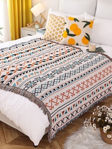 北欧风复古单人沙发装饰沙发毯露营毯线针织野餐垫床盖巾房间布置
