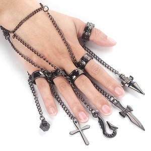 全职猎人周边酷拉皮卡戒指手链COSPLAY五指链手链套装动漫道具