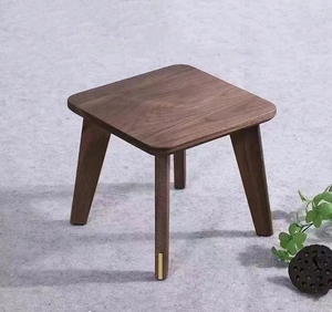 黑胡桃木小凳子实木现代简约小户型北欧家用白橡木梳妆凳学习凳