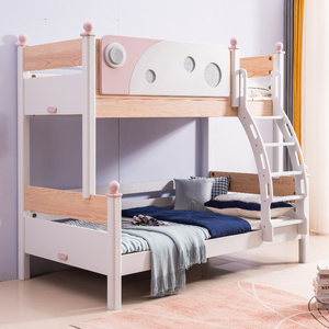 儿童床高低上下铺姐妹互不打扰床实木子母床双层小户型扶梯子母床