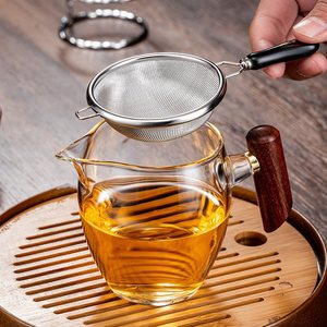 新款创意不锈钢茶具茶叶过滤网高档复古茶漏器茶滤创意滤茶道配件