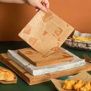 英文防油纸烘焙厨房油炸食物小吃炸鸡披萨烧烤专用隔牛皮吸油纸垫