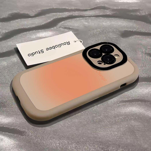橙色渐变适用vivox100手机壳新款iqooneo9的套iqoo12pro个性80硅胶neo7se高级感s16/5创意neo3男女款y78/52s+