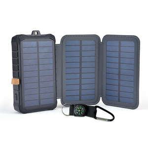 适用折叠式扩展太阳能移动电源翻盖皮套户外露营灯手机充电宝厂家