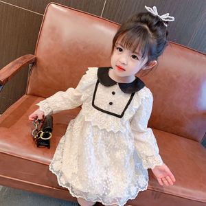 巴拉巴拉促销女童网红娃娃领1连衣裙韩版春季新款5岁儿童4洋气3花
