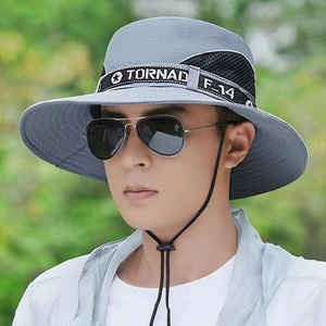 夏季男士渔夫帽干活戴的帽子防紫外线透气帅气防晒太阳帽户外钓鱼