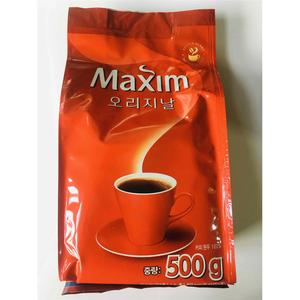 包邮韩国进口麦馨原味500克纯咖啡麦可馨maxim苦味纯咖啡粒500g