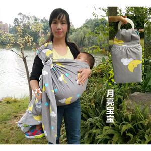 轩妈手工有环西尔斯推荐哺乳背巾婴儿哄睡多功能新生儿背带袋四季