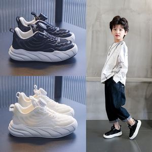 巴拉巴柆韩系男童运动鞋2024新款春季女童鞋子儿童小白鞋时尚小孩