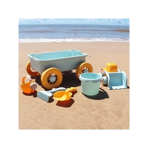 儿童沙滩玩具翻斗车大号海边车套装决明子宝宝拖车海滩挖沙铲子玩
