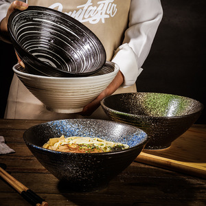 烩面碗家用创意日式拉面碗汤面碗家用碗餐厅面条碗泡面碗斗笠碗