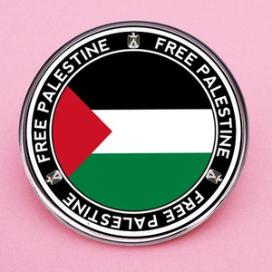 巴勒斯坦徽章国旗胸针自由解放世界和平别针胸章金属合金徽章配饰