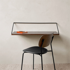 丹麦Audo Menu轨道书桌墙上置物板橡木书架收纳设计师北欧极简样