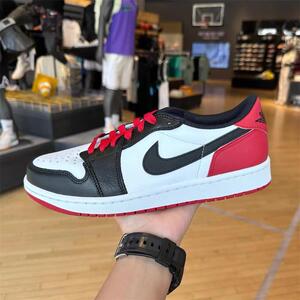 Air Jordan 1 Low 耐克男鞋AJ1女鞋黑白红黑脚趾篮球鞋CZ0790-106