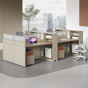 职员办公桌椅组合双人四人六人创意工位员工办公室简约现代办公桌