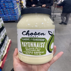 加拿大 Chosen Foods 牛油果蛋黄酱 946mL/瓶三明治生酮轻食无糖